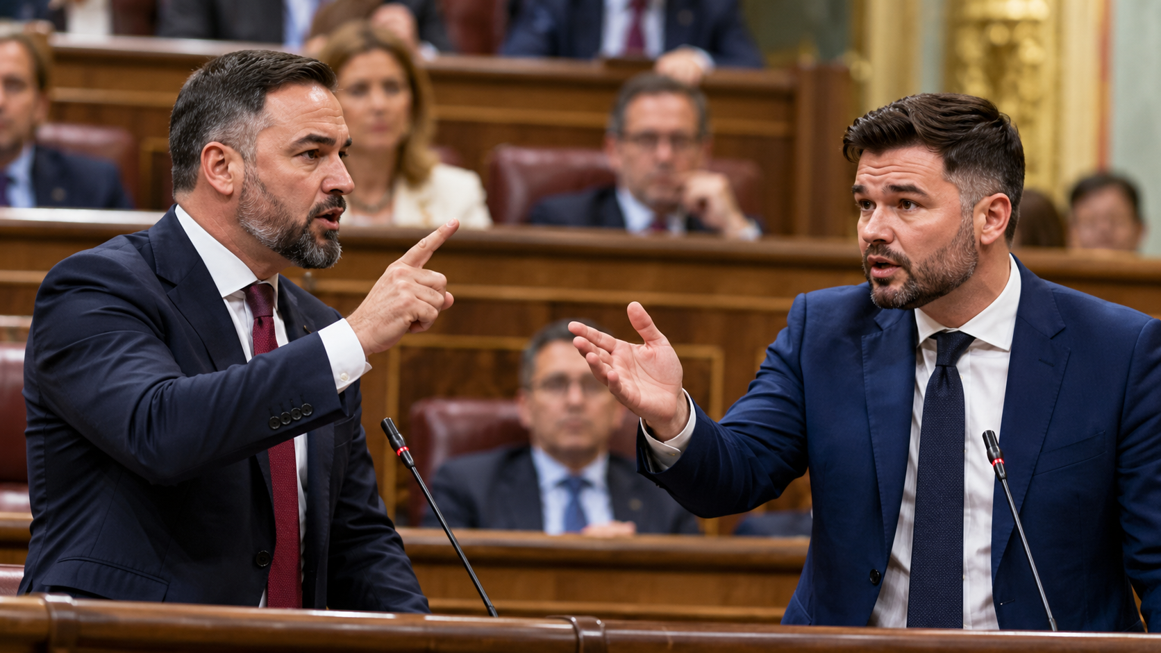 Imagen de demostración de un enfrentamiento político en el Congreso